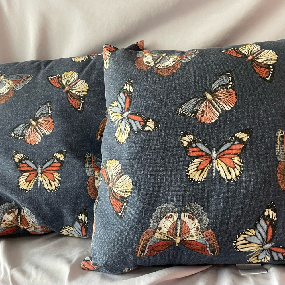 Butterfly Print Throw Pillows